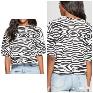 Grayson Threads Zebra Crop Top